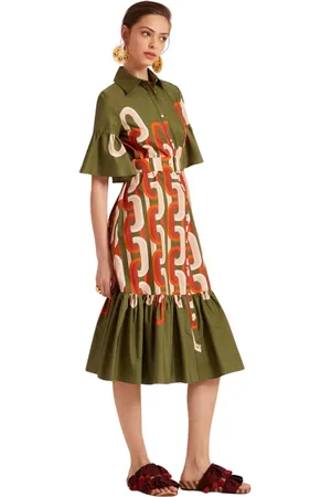 La DoubleJ Kleedjes, Dames, Veelkleurig, XL, Choux Midi Jurk