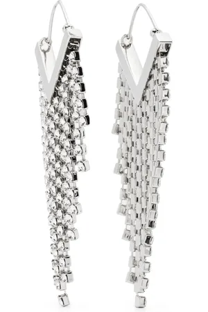 Isabel Marant Accessoires, Dames, Grijs, ONE Size, Transparante Zilveren Oorringen met Lus