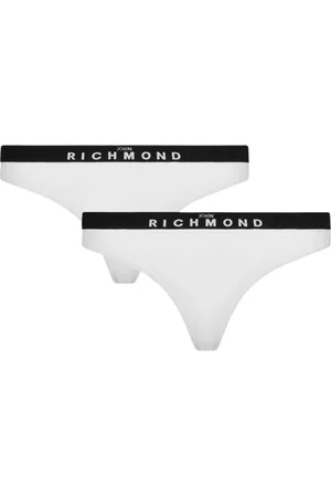 John Richmond Ondergoed, Dames, Wit, S, Bipack Slip Low met contrasterend elastiek