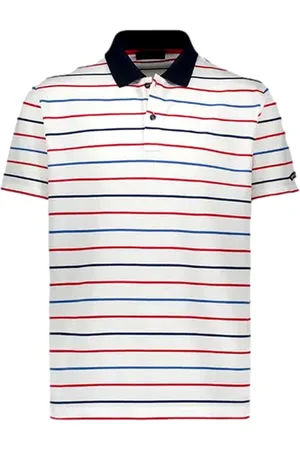 Paul & Shark Tops, Heren, Wit, L, Katoen, Gestreept poloshirt