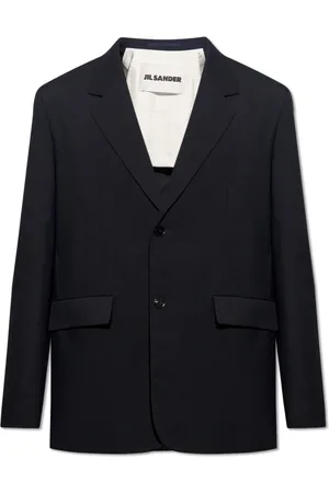 Jil Sander Jassen, Heren, Zwart, XL, Wol, Blazer met Reverskraag