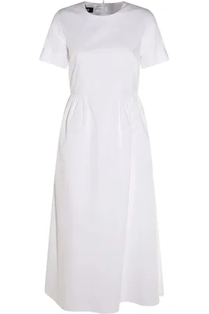 add Kleedjes, Dames, Wit, M, Katoen, Maxi Katoenen Jurk met Elegante Details