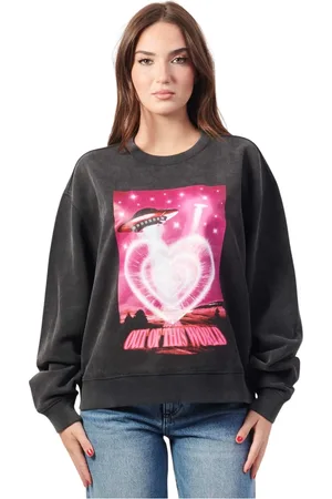 HUGO BOSS Sweatshirts & Hoodies, Dames, Zwart, L, Katoen, Deroxina Katoenen Sweatshirt