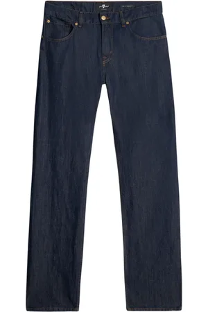 7 for all Mankind Jeans, Heren, Blauw, W36, Denim, Donkerblauwe Denim Jeans Station