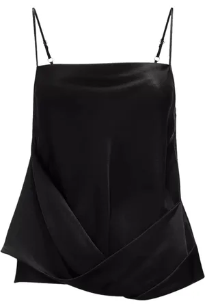 J.W.Anderson Tops, Dames, Zwart, XS, Zwarte Strappy Top met Cowl Neck