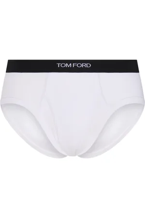 Tom Ford Ondergoed, Heren, Wit, XL, Katoen, Cotton Briefs met Logo Detail