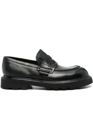 Premiata Schoenen, Heren, Zwart, 43 EU, Leer, Zwarte Messing Loafers