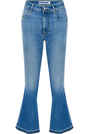 Jacob Cohen Jeans, Dames, Blauw, W31, Katoen, Cropped Jeans