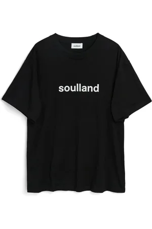 Soulland Tops, unisex, Zwart, Xs/S, Katoen, Oceaan T-shirt