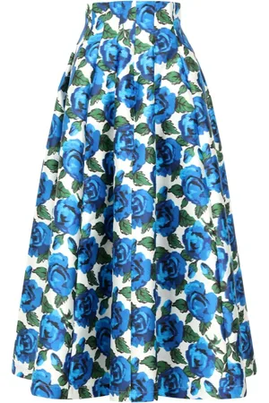 Serafini Rokken, Dames, Blauw, M, Clear Midi Rok
