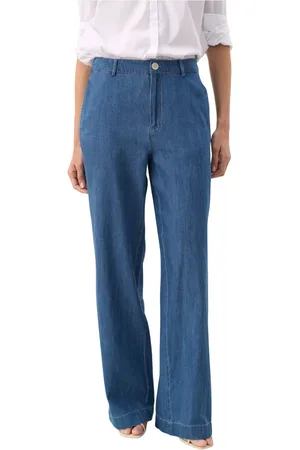Part Two Jeans, Dames, Blauw, 2Xl, Katoen, Wide Leg Jeans