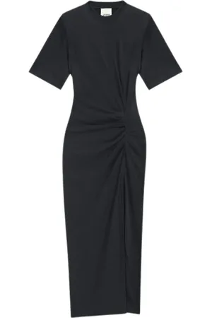 Isabel Marant Kleedjes, Dames, Zwart, S, Katoen, Midi Cargo Jurk