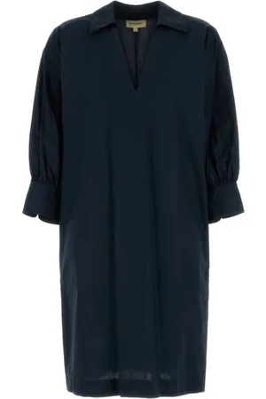 Woolrich Kleedjes, Dames, Blauw, S, Navy Poplin Jurk