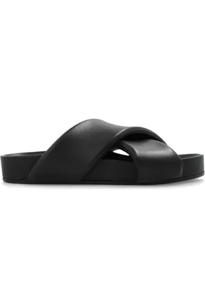 Jil Sander Schoenen, Heren, Zwart, 40 EU, Leer, Leren Slippers