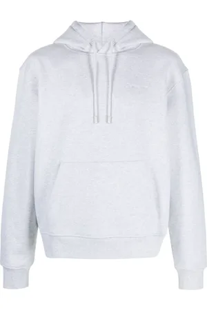 Jacquemus Sweatshirts & Hoodies, Heren, Grijs, XL, Katoen, Geborduurde Hoodie