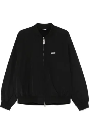 GCDS Sweatshirts & Hoodies, Heren, Zwart, M, Zwart rits vooraan bovenkleding met logo