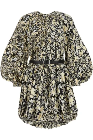 Jil Sander Kleedjes, Dames, Veelkleurig, M, Nylon, Geprinte Mini Jurk van Nylon