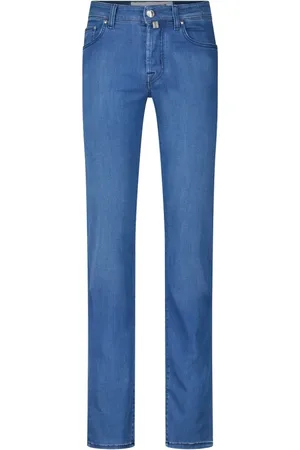 Jacob Cohen Jeans, Heren, Blauw, W35, Denim, Slim Fit Denim Jeans