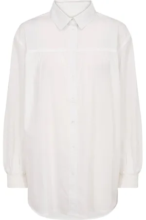 Part Two Blouses & Shirts, Dames, Wit, S, Katoen, Bright Shirt Blouse Nonniepw Style