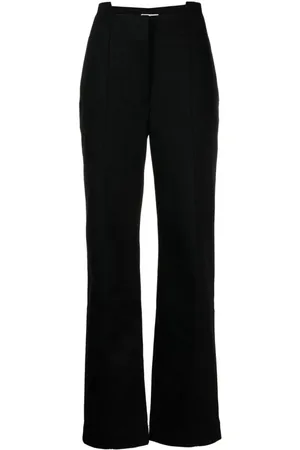 J.W.Anderson Broeken, Dames, Zwart, XS, Katoen, Zwarte Broek met Inzetstukken