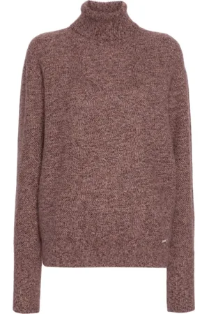 Kiton Truien, Dames, Rood, S, Kasjmier, Bordeaux Gespikkeld Gebreide Jumper