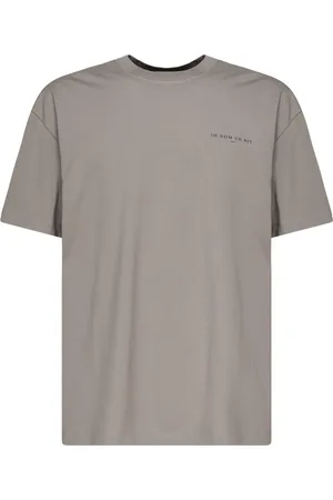 Ih Nom Uh Nit Tops, Heren, Grijs, XL, Katoen, Katoen Logo Print Crew Neck T-shirt