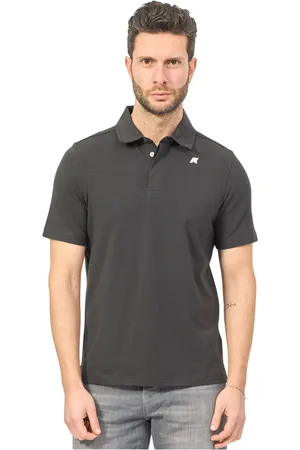 K-Way Tops, Heren, Zwart, S, Katoen, Polo Shirt met Korte Mouwen