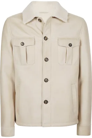 ELEVENTY Jassen, Heren, , 3Xl, Shearling Overshirt Jacket