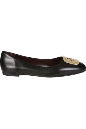 Tory Burch Schoenen, Dames, Zwart, 36 EU, Leer, Georgia Ballerina Pelle