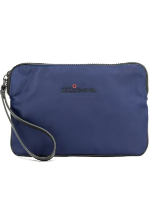 Kiton Tassen, Heren, Blauw, ONE Size, Technische Materiaal i Pad Handtas