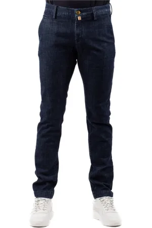 Jacob Cohen Broeken, Heren, Blauw, W34, Denim, Slim-fit broek