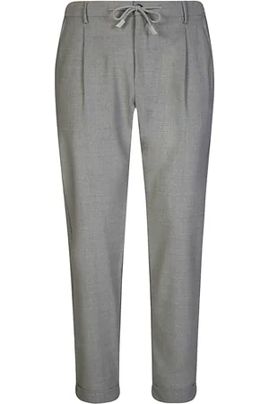 ELEVENTY Broeken, Heren, Grijs, W29, Wol, Regimental Joggingbroek