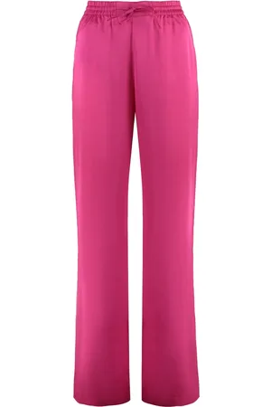 YVES SALOMON Broeken, Dames, Roze, S, Viscose Broek met Trekkoord