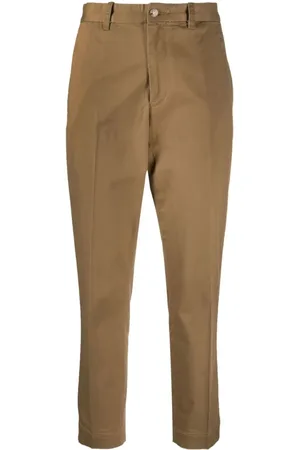 Ralph Lauren Broeken, Dames, , 2Xl, Katoen, Casual broek met platte voorkant