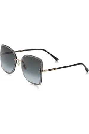 Jimmy Choo Accessoires, Dames, Zwart, ONE Size, Zwarte hars zonnebril
