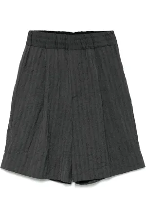 DRIES VAN NOTEN Korte broeken, Heren, Blauw, L, Blauwe Streepdetails Elastische Taille Shorts
