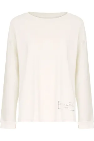 Maison Margiela Tops, Dames, , M, Katoen, Zwarte T-shirt voor vrouwen