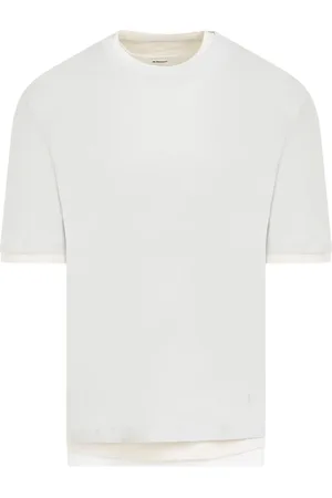 Jil Sander Tops, Heren, Wit, M, Katoen, Classic Cotton Kit T-Shirt