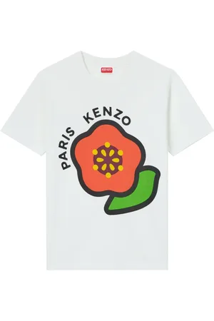 Kenzo Tops, Dames, Wit, M, Katoen, T-shirt met ronde hals