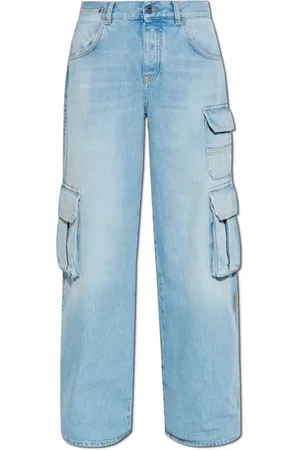 OFF-WHITE Jeans, Dames, Blauw, W28, Katoen, Jeans met zakken