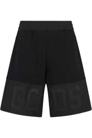 GCDS Korte broeken, Heren, Zwart, XL, Nylon, Nylon Band Logo Bermuda Shorts Zwart