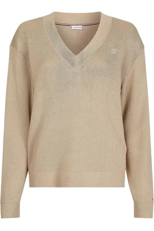 Tommy Hilfiger Truien, Dames, , M, Katoen, V-hals Truien