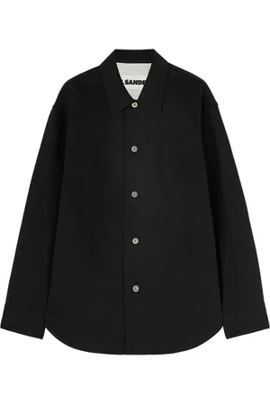 Jil Sander Jassen, Heren, Zwart, M, Katoen, Zwart Katoenen Shirt