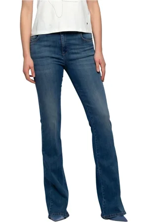 Kocca Jeans, Dames, Blauw, W28, Katoen, High-waisted Flare Jeans
