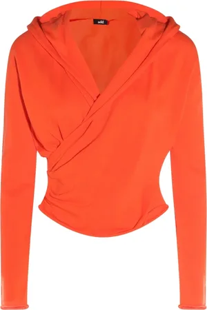 add Tops, Dames, Oranje, L, Gebreide Hoodie Top