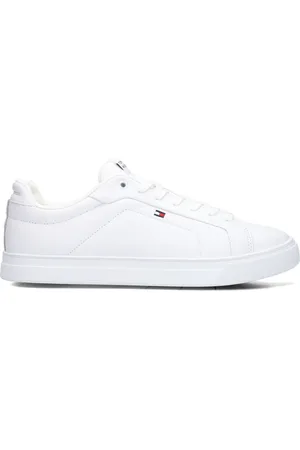 Tommy Hilfiger Schoenen, Heren, Wit, 41 EU, Leer, Leren Court Sneakers