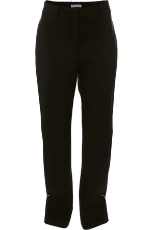J.W.Anderson Broeken, Dames, Zwart, S, Katoen, Stijlvolle Rechte Broek
