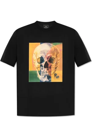 Paul Smith Tops, Heren, Zwart, M, Katoen, Skull Square T-Shirt