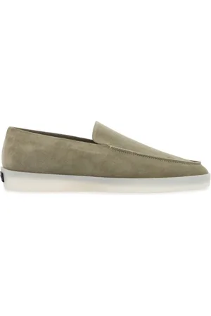 FEAR OF GOD Schoenen, Heren, Groen, 40 EU, Suède, Salie Groene Suède Loafer Rubberen Zool