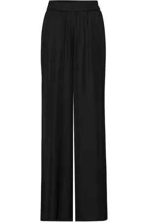 Ivy & Oak Broeken, Dames, Zwart, 2Xl, Wijde Pijpen Broek met Elastische Tailleband